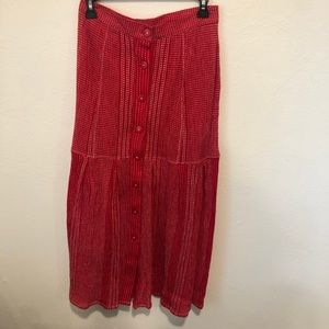 Chelsea & Violet Red Maxi Skirt